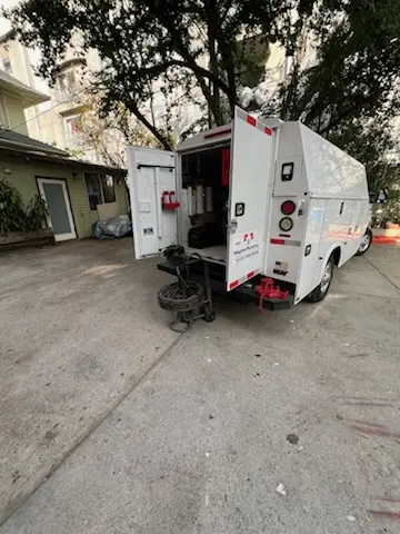 Magnet Plumbing service vehicle on-site for Slab Leak Repair in Sanford